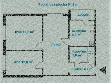 podorys-sedmokraskova Predaj 3i byt + loggia, Bratislava - Ružinov, Sedmokráskova