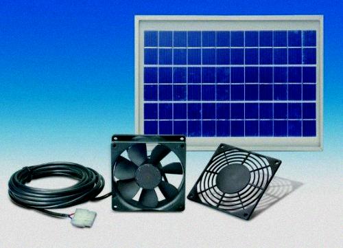 Automatický solárny vetrací systém s 5W kryštalickým panelom.